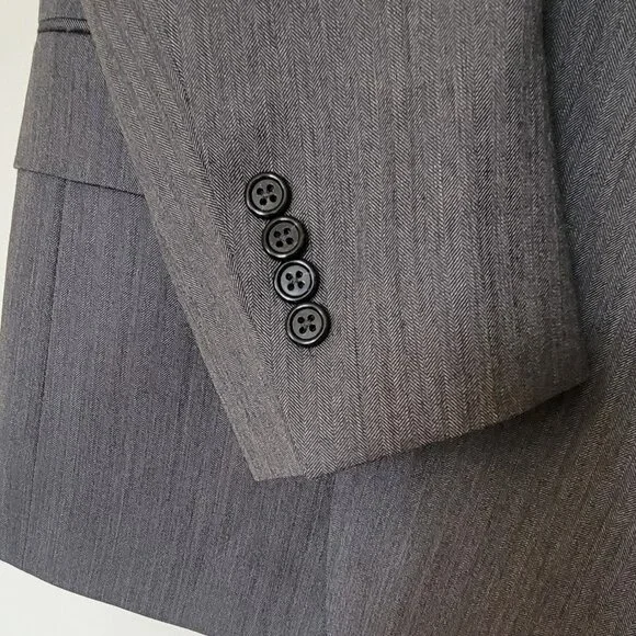 JOS A BANK SIGNATURE🐟 Herringbone Wool Jacket Blazer Suit Top Sport Coat 37~38R
